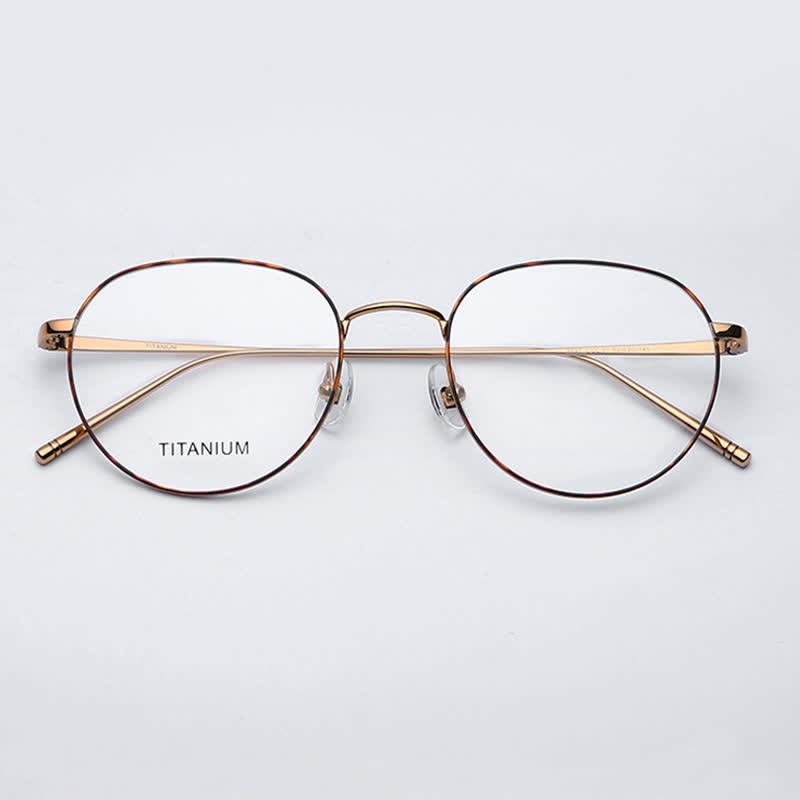 Spykay™ EG26857 Round Titanium Lightweight Frame Anti-blue Light Simple Glasses - image 2