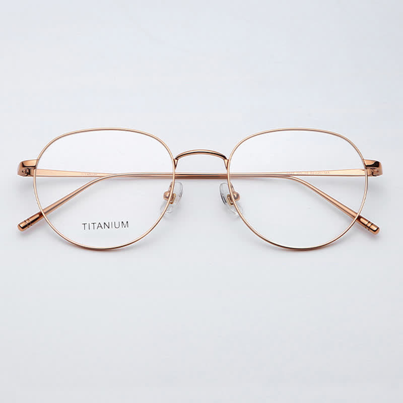 Spykay™ EG26857 Round Titanium Lightweight Frame Anti-blue Light Simple Glasses - image 6
