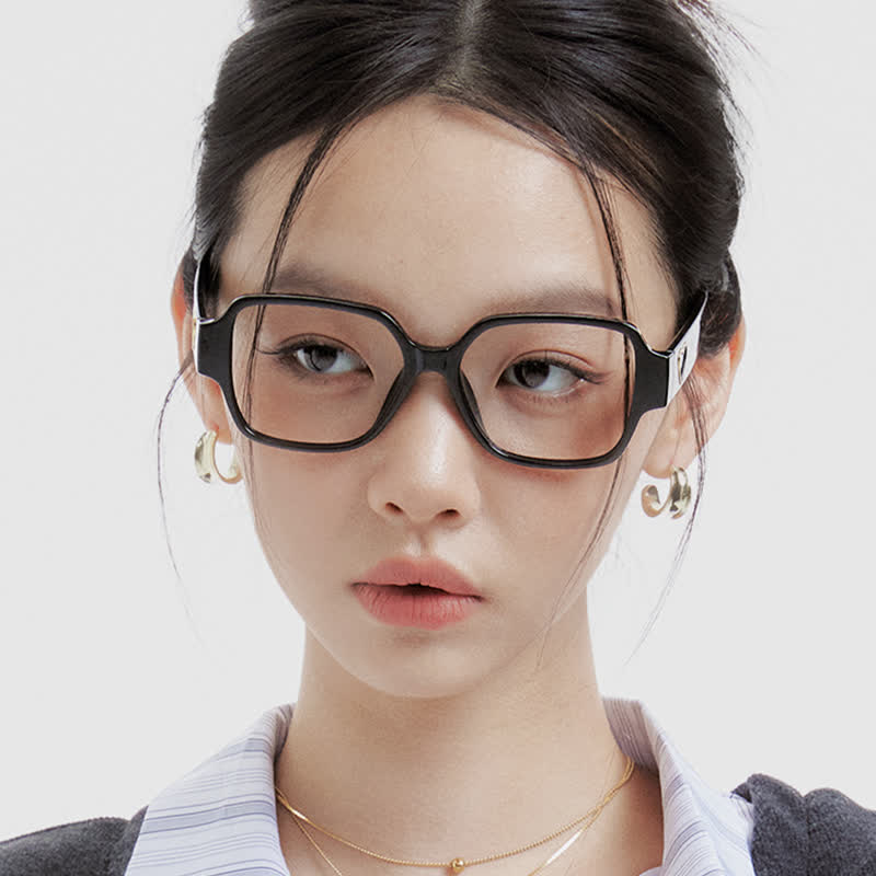 Spykay™ EG26858 Square Frame Heart Temples Anti-blue Light Simple Glasses with Nylon Lenses - image 5