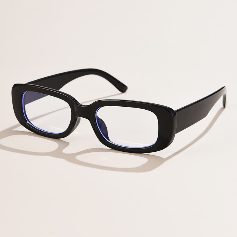 Spykay™ EG26859 Rectangle Small Thick Frame Vintage Glasses - Black - image 1