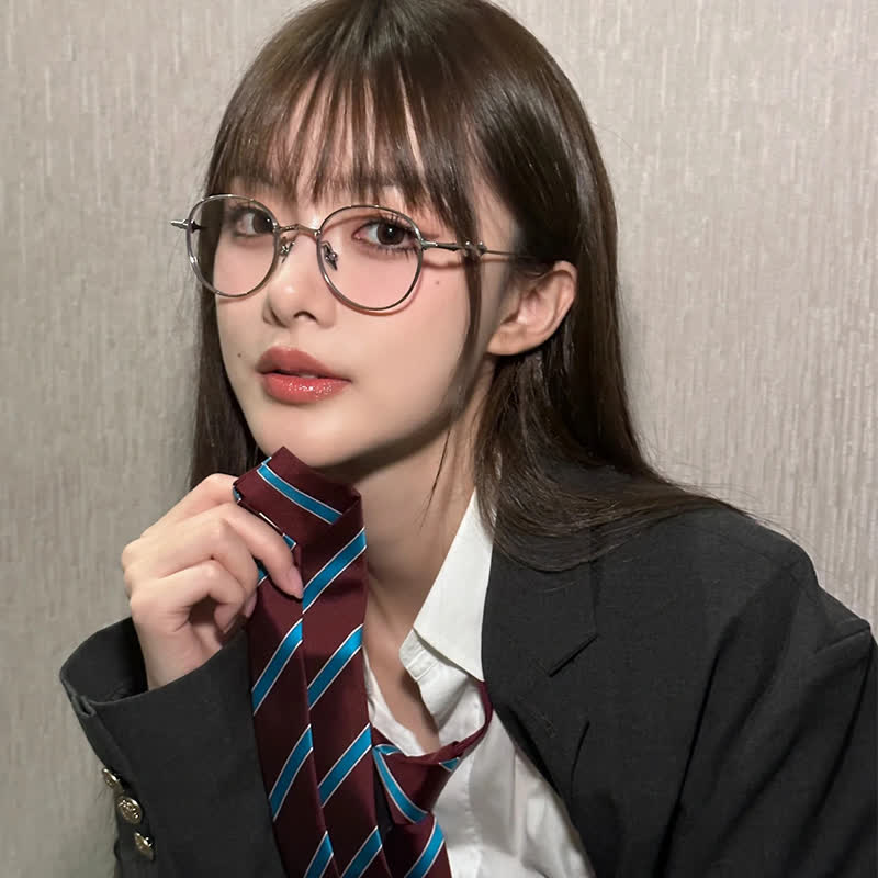 Spykay™ EG26853 Round Titanium Frame Anti-blue Light Classic Glasses - image 5