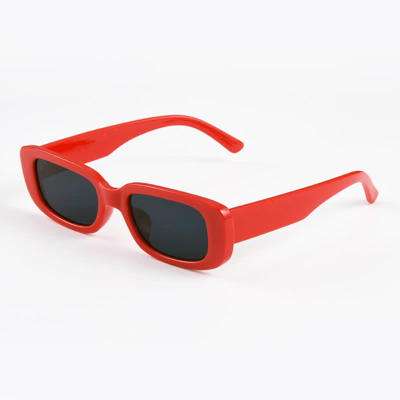 Spykay™ SG60996 Rectangle Small Thick Frame Vintage Sunglasses - Red - image 17