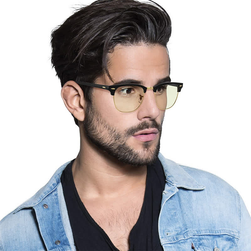 Spykay™ EG1015 Unisex PC Square Half-Frame Clear Lens Glasses, Suitable For Daily Office & Reading Blue Light Glasses - image 10