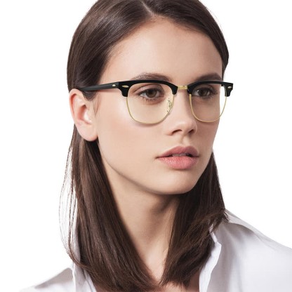 Spykay™ EG1015 Unisex PC Square Half-Frame Clear Lens Glasses, Suitable For Daily Office & Reading Blue Light Glasses - image 9