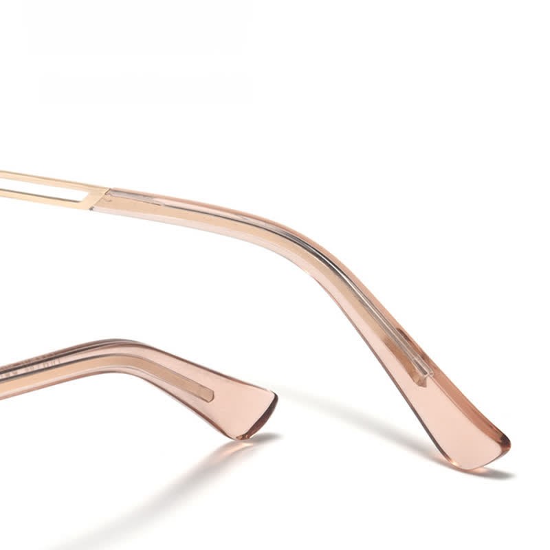 Spykay™ EG26860 Oval Metal Frame Hollow-out Temples Anti-blue Light Fashion Glasses - image 13