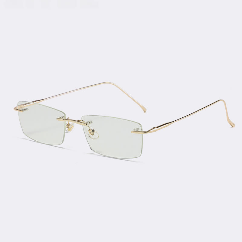Spykay™ EG26861 Rectangle Metal Frame Anti-blue Light Hipster Rimless Glasses - image 7