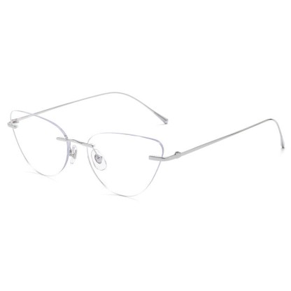 Spykay™ EG26862 Cat-Eye Titanium Frame Anti-blue Light Hipster Rimless Glasses - image 2