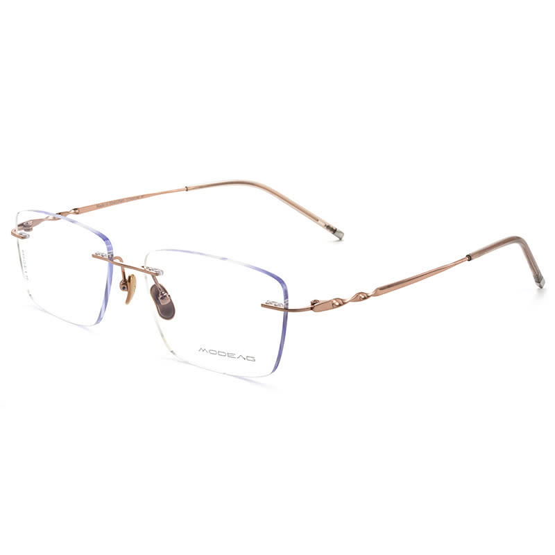 Spykay™ EG26863 Rectangle Titanium Frame Anti-blue Light Hipster Rimless Lightweight Glasses - image 2