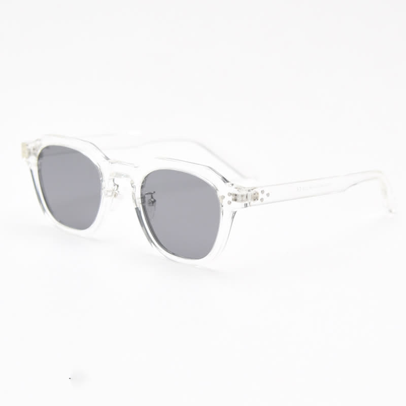 Spykay™ SG61000 Unisex Retro Geometric Frame Polarized Sunglasses  - Clear/Grey - image 7