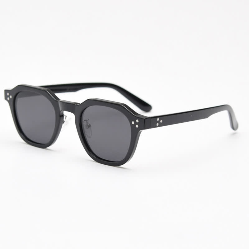 Spykay™ SG61000 Unisex Retro Geometric Frame Polarized Sunglasses  - Black/Grey - image 5