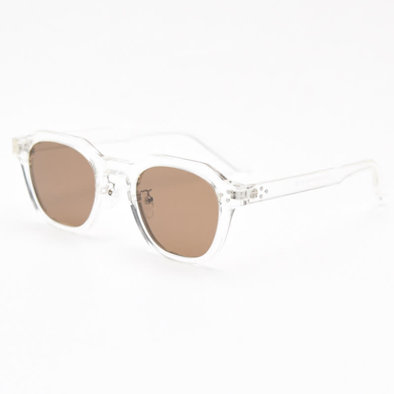 Spykay™ SG61000 Unisex Retro Geometric Frame Polarized Sunglasses  - Clear/Brown - image 9