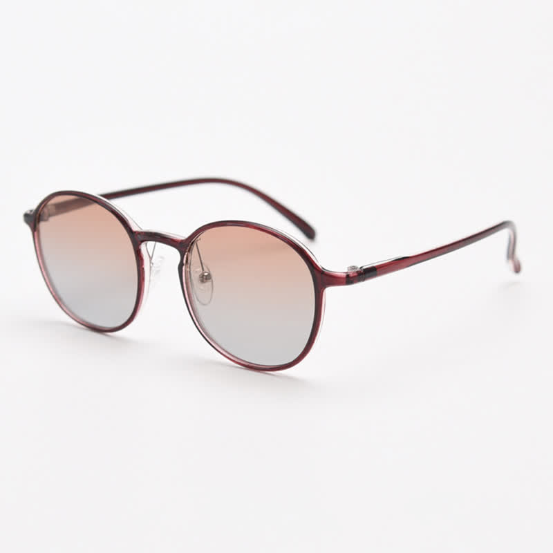 Spykay™ SG60999 Unisex Retro Simple Round Frame Polarized Sunglasses  - Red - image 6