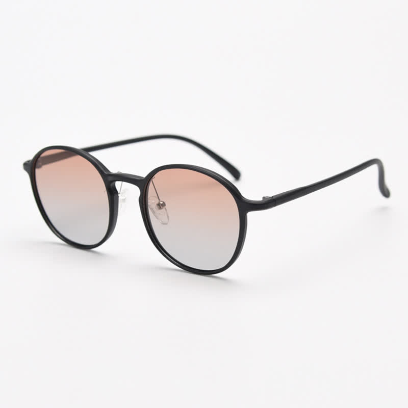Spykay™ SG60999 Unisex Retro Simple Round Frame Polarized Sunglasses  - Matte Black - image 4