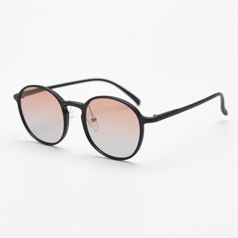 Spykay™ SG60999 Unisex Retro Simple Round Frame Polarized Sunglasses  - Matte Black - image 4