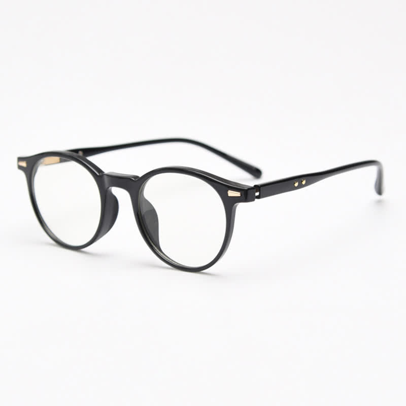 Spykay™ EG26869 Simple Round Frame Anti-blue Light Classic Glasses  - Black - image 4