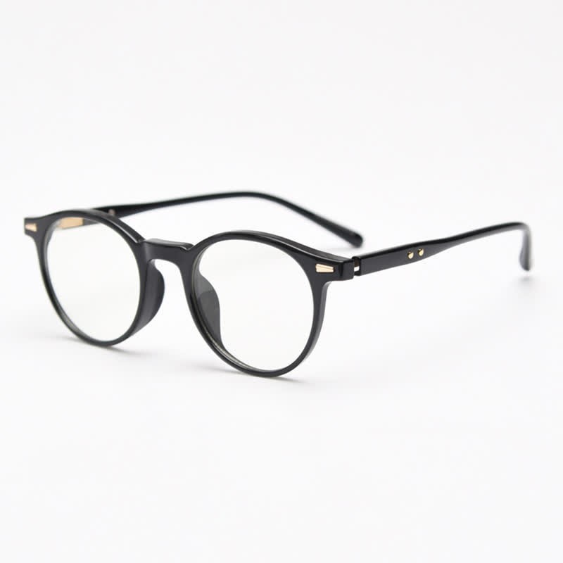 Spykay™ EG26869 Simple Round Frame Anti-blue Light Classic Glasses  - Black - image 4