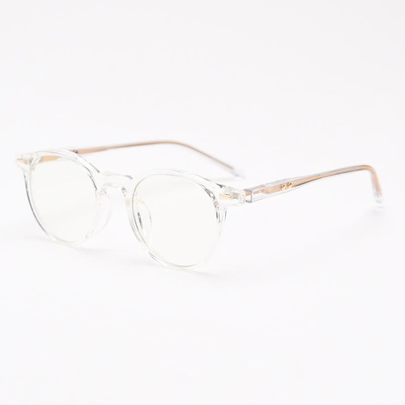 Spykay™ EG26869 Simple Round Frame Anti-blue Light Classic Glasses  - Clear - image 6