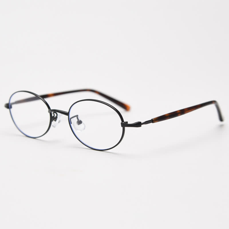 Spykay™ EG26867 Oval Frame Anti-blue Light Retro Classic Glasses  - Black - image 1