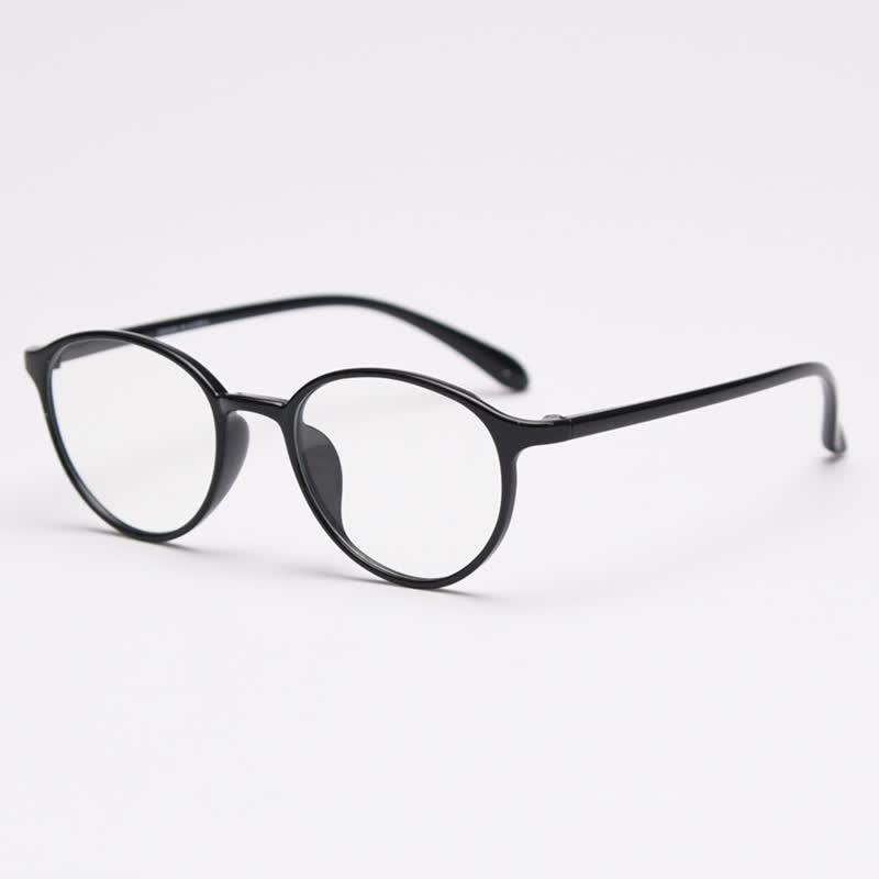 Spykay™ EG26866 Oval Frame Anti-blue Light Simple Classic Lightweight Glasses  - Glossy Black - image 2