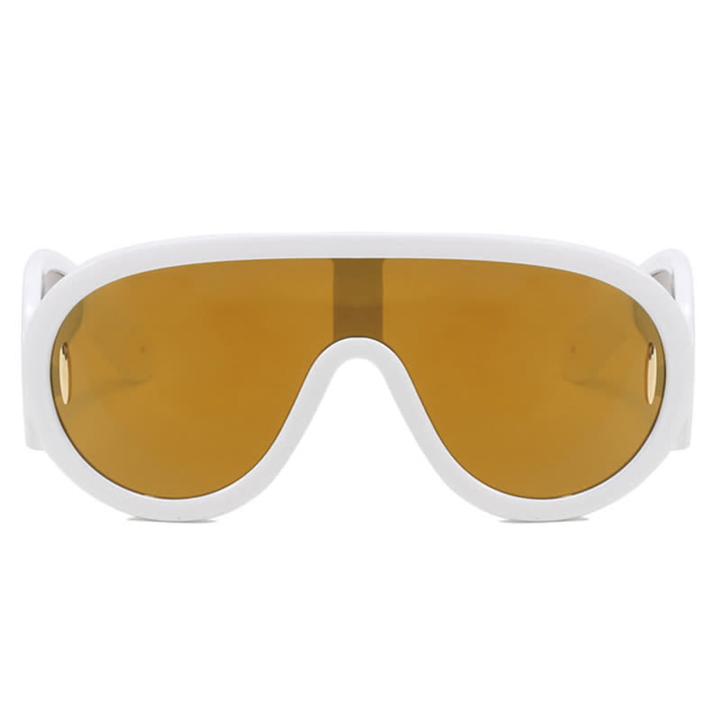 Spykay™ SG61002 Steampunk One-piece Frame Oversized Mirrored Sunglasses - image 3
