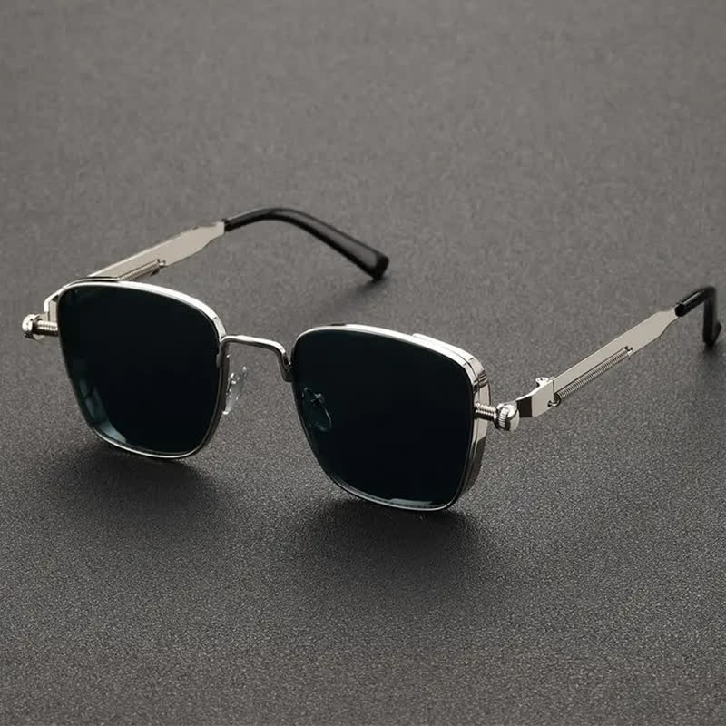 Spykay™ SG61005 Steampunk Square Frame Spring Temples Retro Sunglasses - image 2