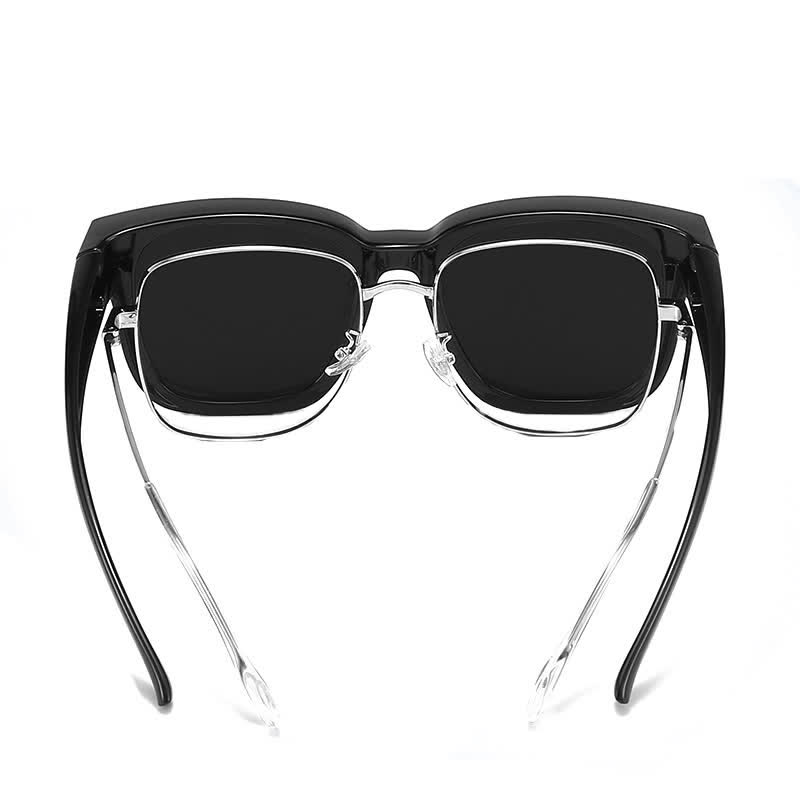 Spykay™ SG61006 Fit Over Glasses Square Frame Classic Polarized Sunglasses for Women Men - image 2