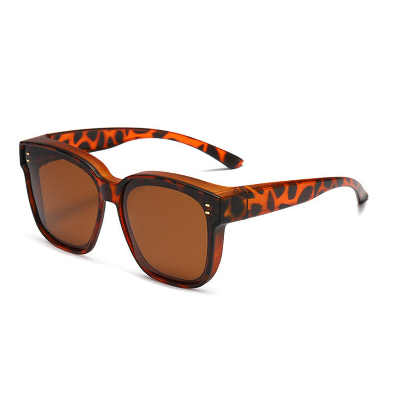 Spykay™ SG61007 Fit Over Glasses Square Frame Polarized Sunglasses for Women Men - image 2
