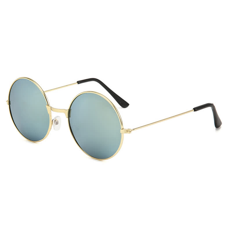 Spykay™ SG61008 Retro Round Frame Metal Sunglasses for Women Men - Golden/Golden Silver - image 30