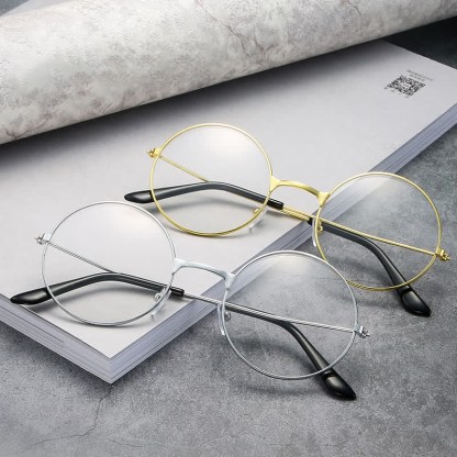Spykay™ EG26874 Retro Round Frame Metal Anti-blue Light Glasses for Women Men - image 17