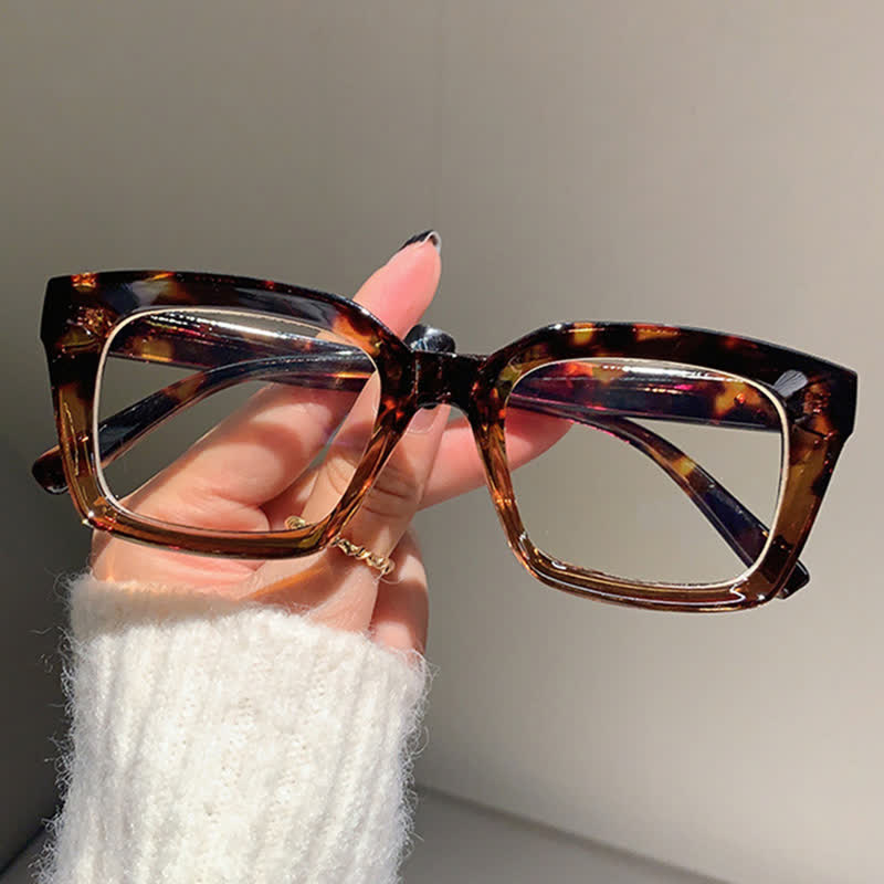 Spykay™ EG26877 Classic Simple Square Frame Concave Lenses Anti-blue Light Thick Glasses - image 2