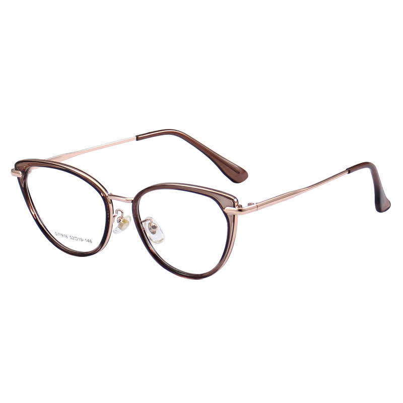Spykay™ EG26876 Classic Simple Cat-Eye Anti-blue Light Fashion Glasses - Brown - image 3