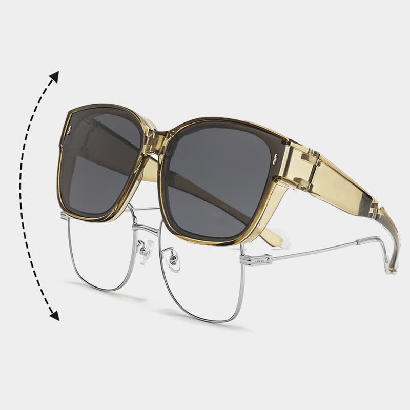 Spykay™ SG60956 Fit Over Glasses Square Frame Foldable Sunglasses for Women Men - Green - image 19