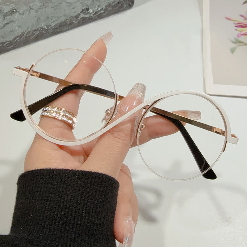 Spykay™ EG26662 "S" Design Metal Semi-Rimless Round Frame Unique Retro-Vintage Glasses - image 19