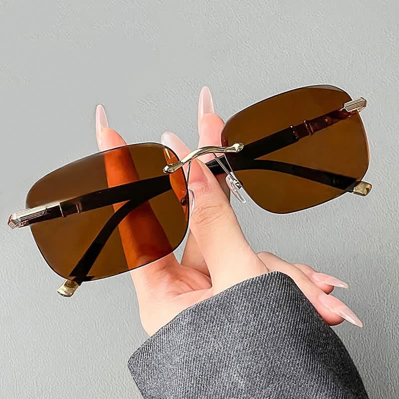 Spykay™ SG61004 Classic Square Frame Rimless Retro Sunglasses For Fishing - image 1