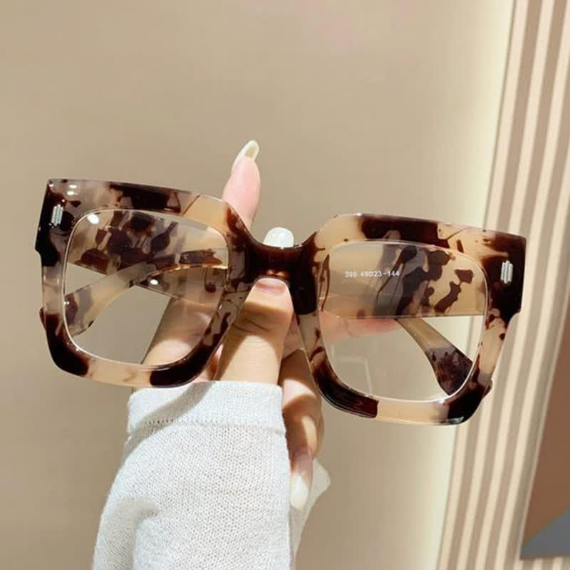 Spykay™ EG26878 Anti-blue Light Oversized Square Thick Frames Eyeglasses - Floral - image 2