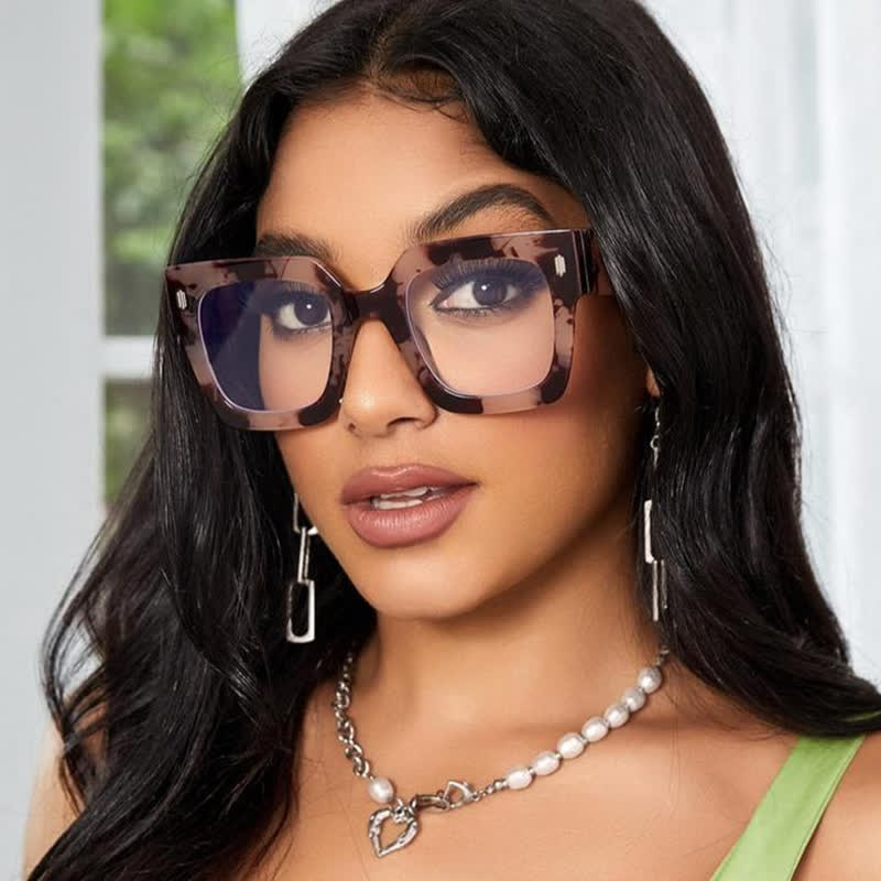 Spykay™ EG26878 Anti-blue Light Oversized Square Thick Frames Eyeglasses - image 1