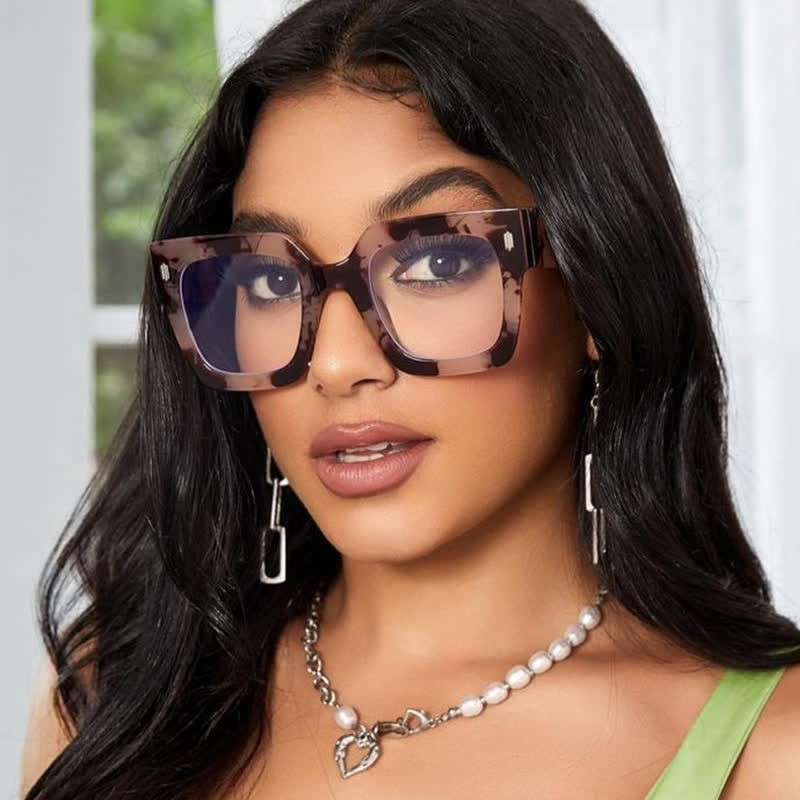 Spykay™ EG26878 Anti-blue Light Oversized Square Thick Frames Eyeglasses - image 1