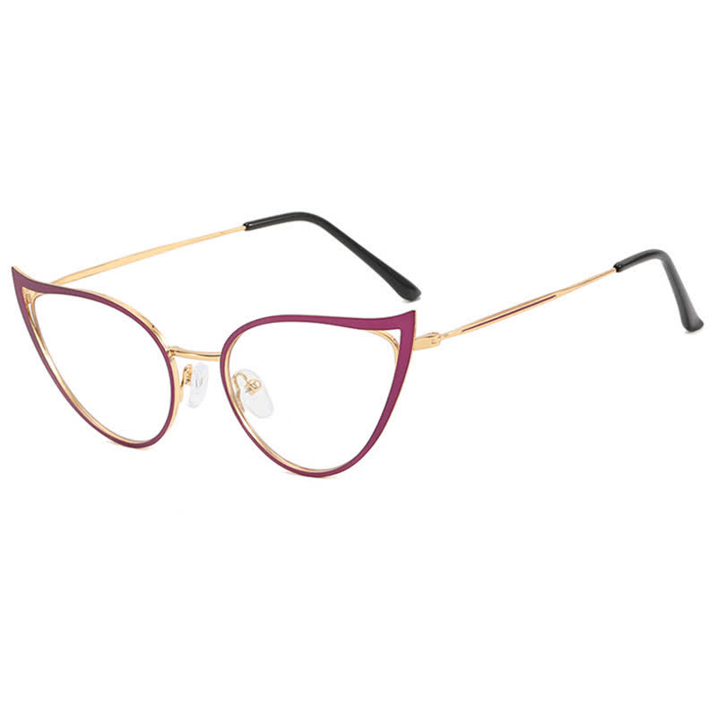 Spykay™ EG26880 Cat-Eye Metal Frame Hollow-out Anti-blue Light Glasses - image 3