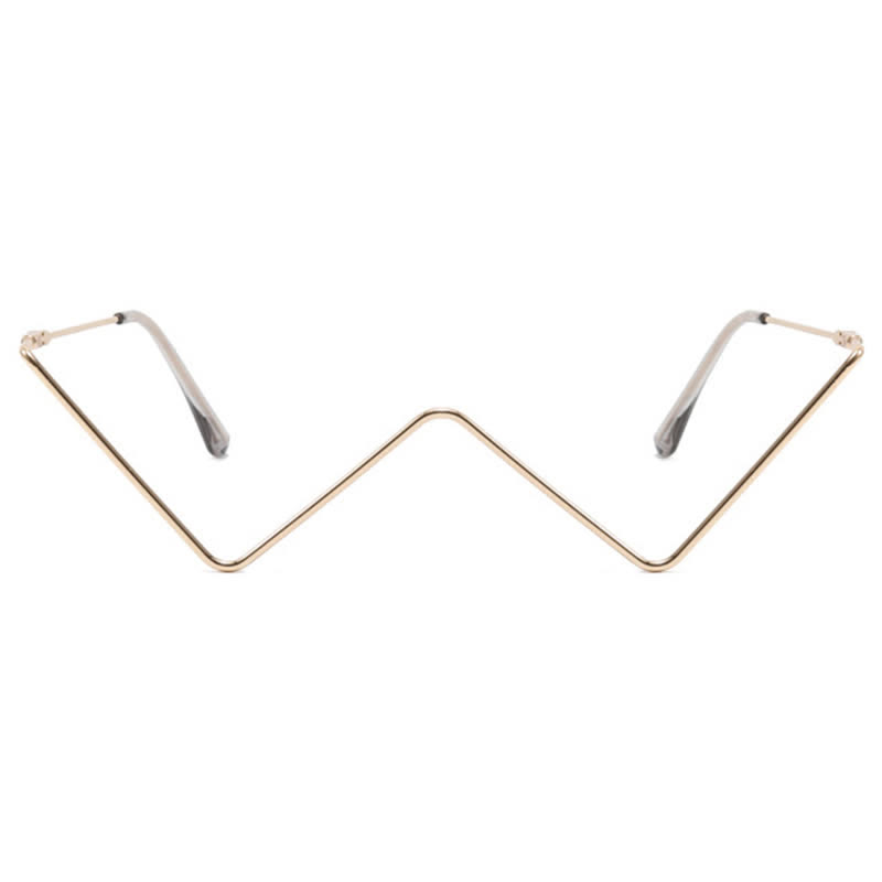 Spykay™ EG26881 Trendy Lensless Rhinestone Decor Semi-Rimless Glasses - image 17