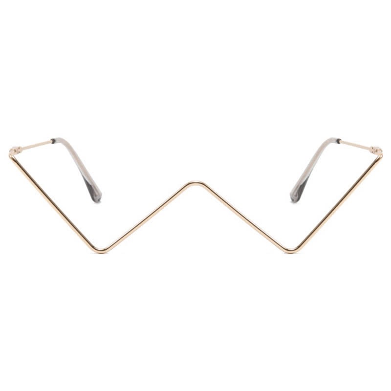 Spykay™ EG26881 Trendy Lensless Rhinestone Decor Semi-Rimless Glasses - image 17