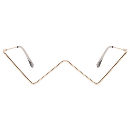 Spykay™ EG26881 Trendy Lensless Rhinestone Decor Semi-Rimless Glasses - image 17