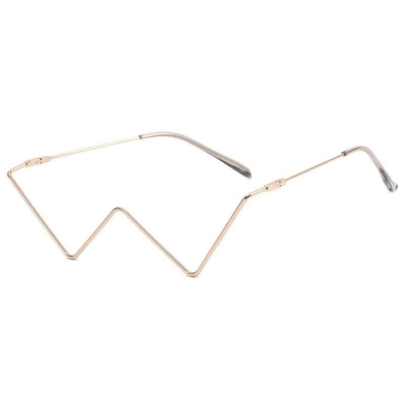 Spykay™ EG26881 Trendy Lensless Rhinestone Decor Semi-Rimless Glasses - image 16