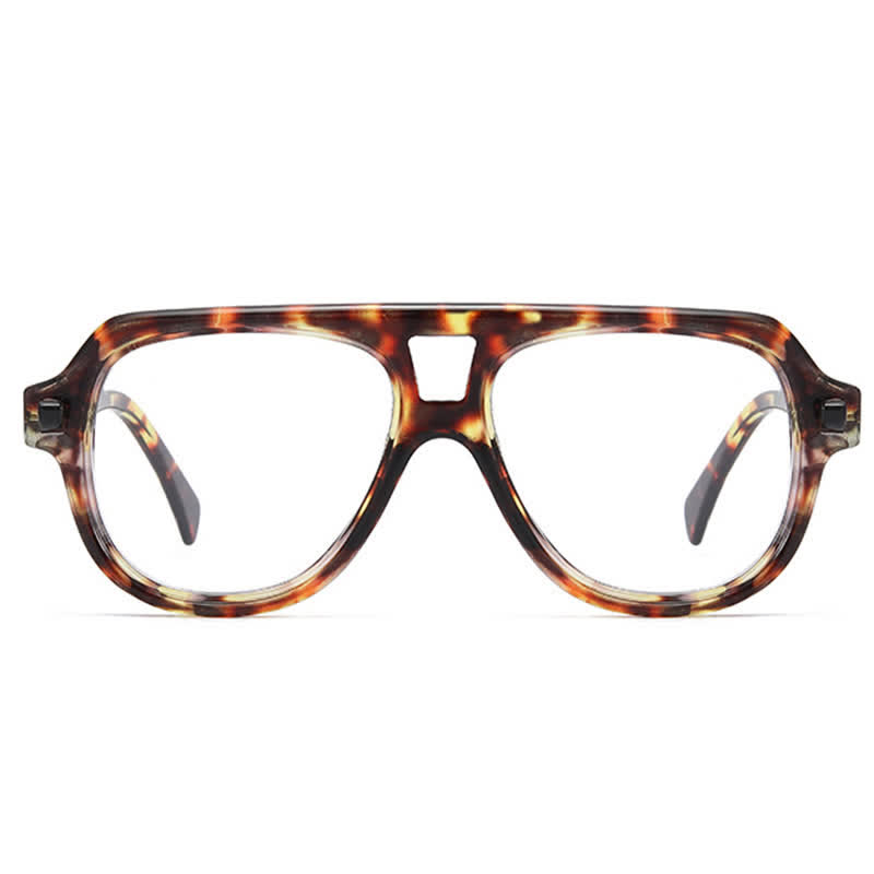 Spykay™ EG26883 Anti-blue Light Double Bridges Oversized Aviator Thick Eyeglasses - image 2
