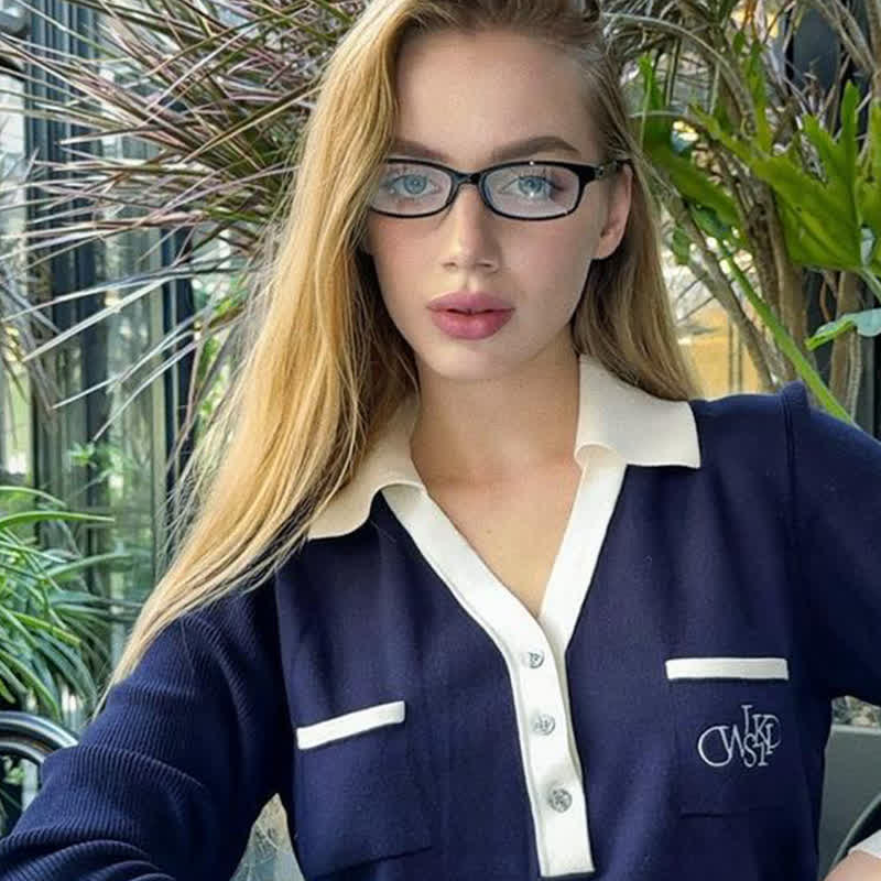 Spykay™ EG26884 Anti-blue Light Small Rectangle Frame Y2K Hipster Eyeglasses - image 4