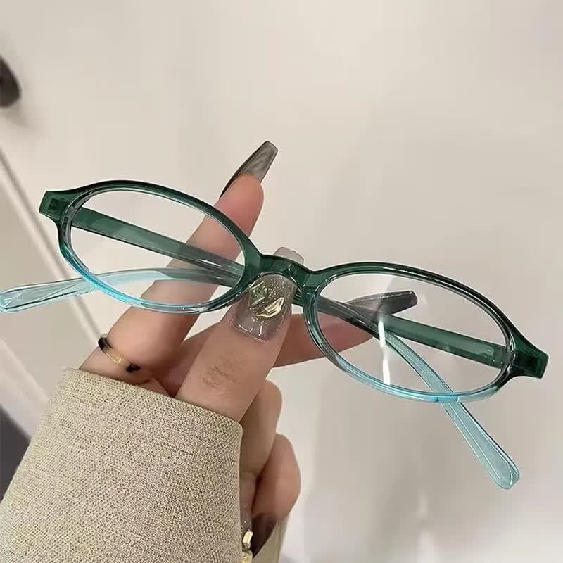 Spykay™ EG26885 Anti-blue Light Retro Small Oval Frame Y2K Hipster Eyeglasses - Green - image 1