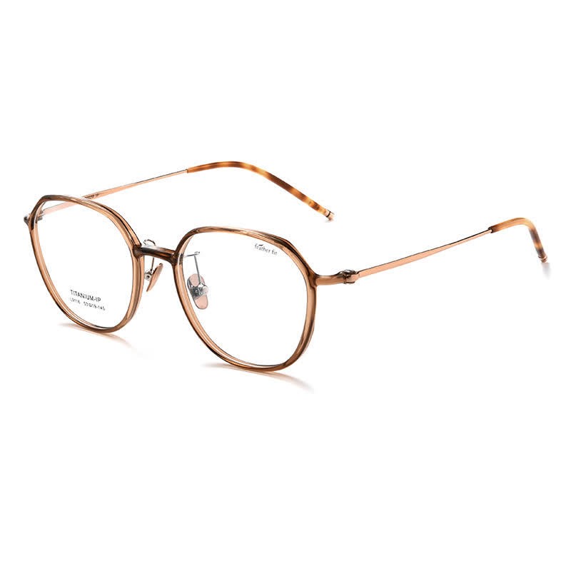 Spykay™ EG26891 Lightweight Round Frame Anti-blue Light Glasses - Brown - image 1