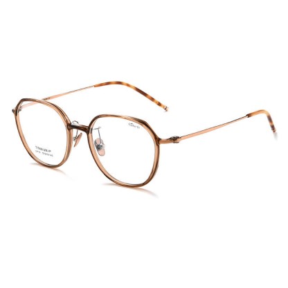 Spykay™ EG26891 Lightweight Round Frame Anti-blue Light Glasses - Brown - image 1