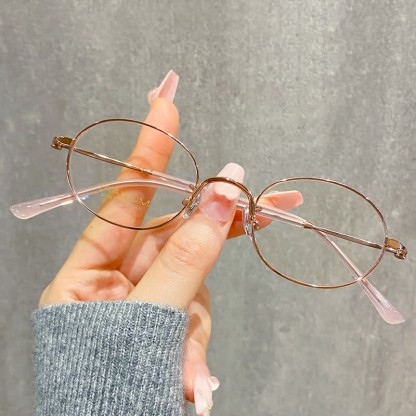 Spykay™ EG26892 Lightweight Oval Frame Anti-blue Light Glasses - Rose Golden - image 3