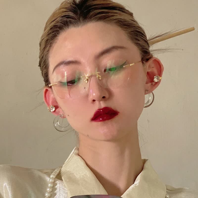 Spykay™ EG26888 Square Frame Anti-blue Light Retro Rimless Glasses - image 6