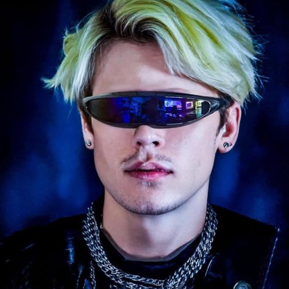 Spykay™ SG61011 One-piece Color Mirror Lens Monolens Cyclops Robotic Futuristic Narrow Y2K Punk Sunglasses - image 3